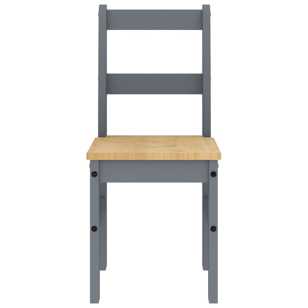 Ensemble à manger PANAMA 4 pcs gris bois de pin massif - XIOS