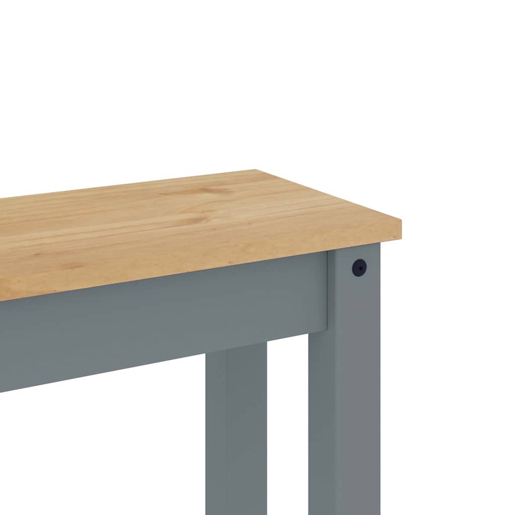 Ensemble à manger PANAMA 3 pcs gris bois de pin massif - XIOS