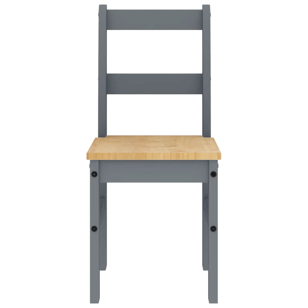 Ensemble à manger PANAMA 4 pcs gris bois de pin massif - XIOS