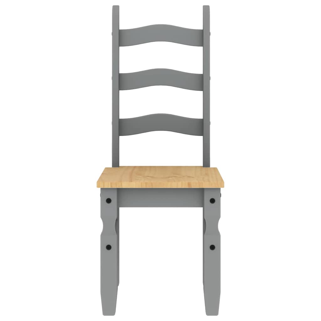 Ensemble à manger PANAMA 3 pcs gris bois de pin massif - XIOS