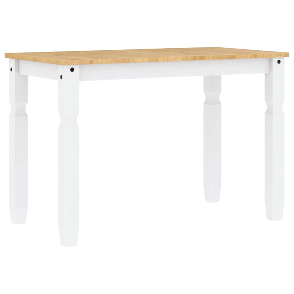 Ensemble à manger PANAMA 5 pcs blanc bois de pin massif - XIOS