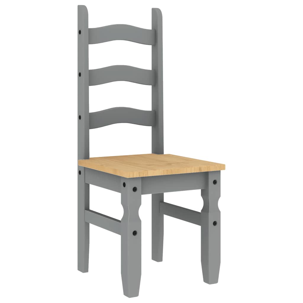 Ensemble à manger PANAMA 3 pcs gris bois de pin massif - XIOS