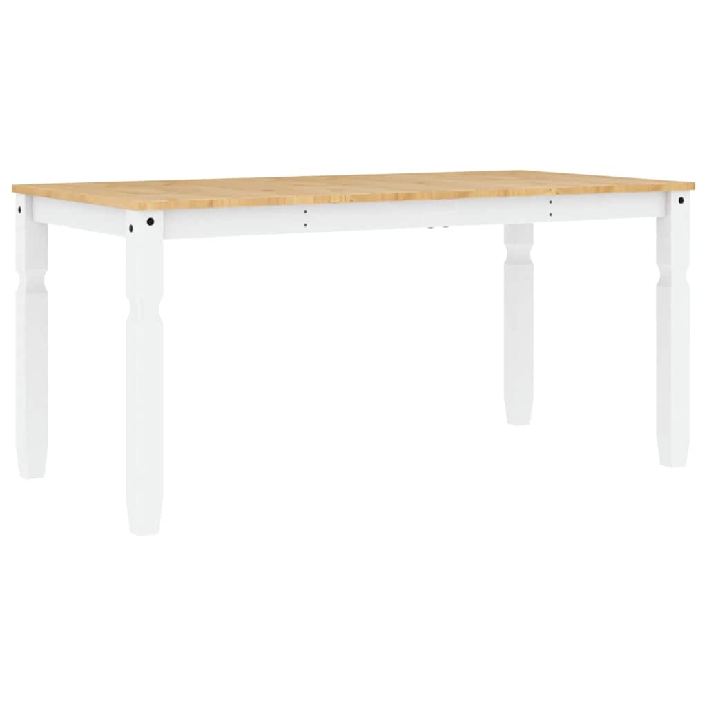 Ensemble à manger PANAMA 5 pcs blanc bois de pin massif - XIOS