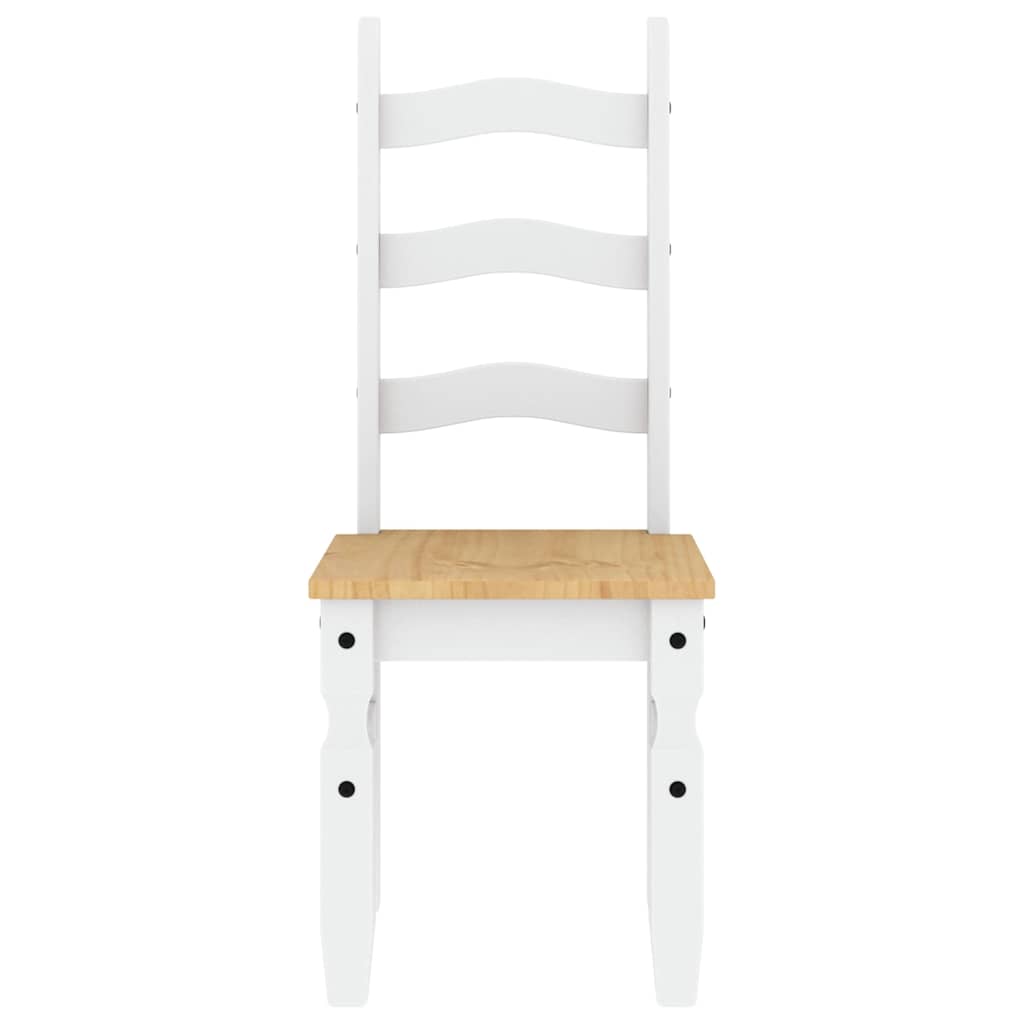 Ensemble à manger PANAMA 5 pcs blanc bois de pin massif - XIOS
