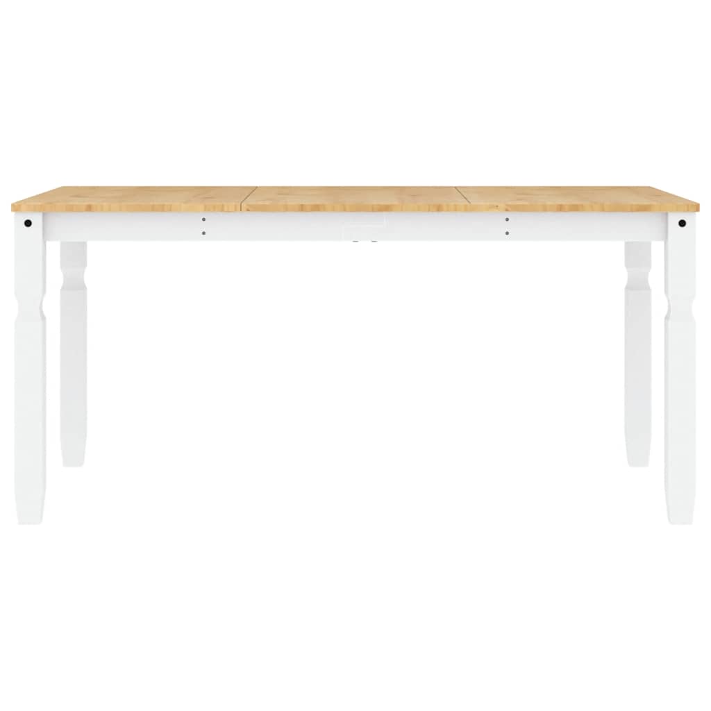 Ensemble à manger PANAMA 5 pcs blanc bois de pin massif - XIOS