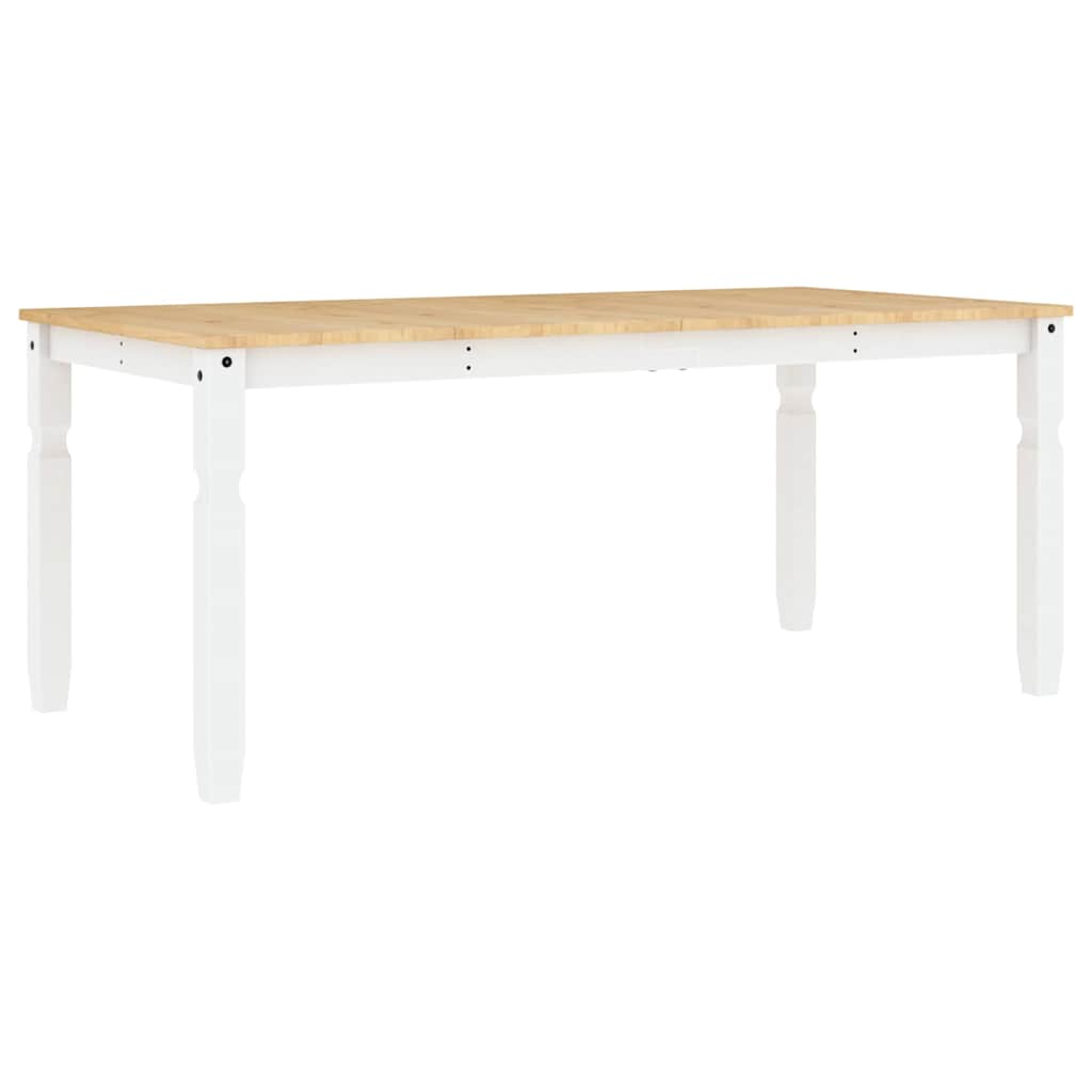 Ensemble à manger PANAMA 5 pcs blanc bois de pin massif - XIOS