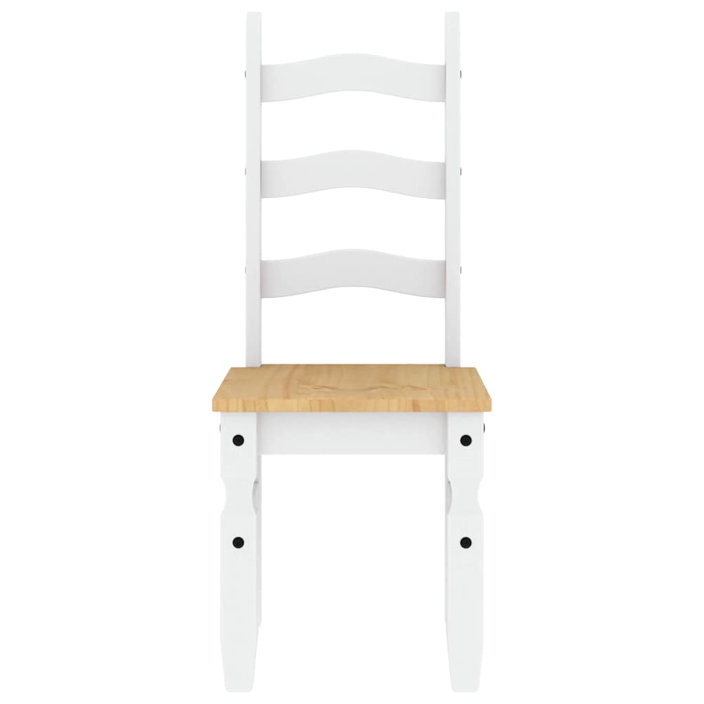 Ensemble à manger PANAMA 5 pcs blanc bois de pin massif - XIOS