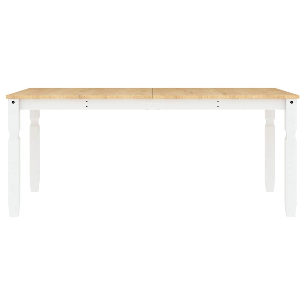 Ensemble à manger PANAMA 5 pcs blanc bois de pin massif - XIOS