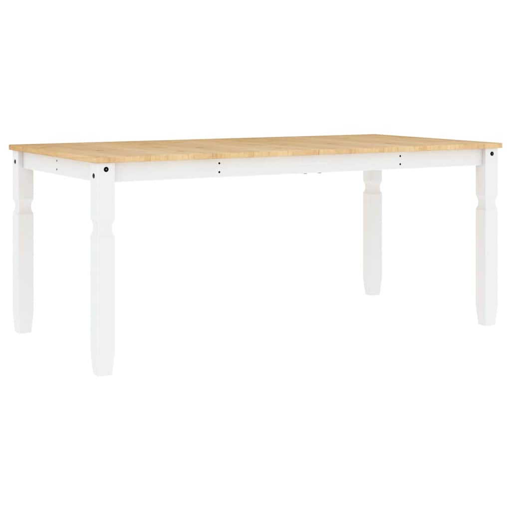Ensemble à manger PANAMA 7 pcs blanc bois de pin massif - XIOS
