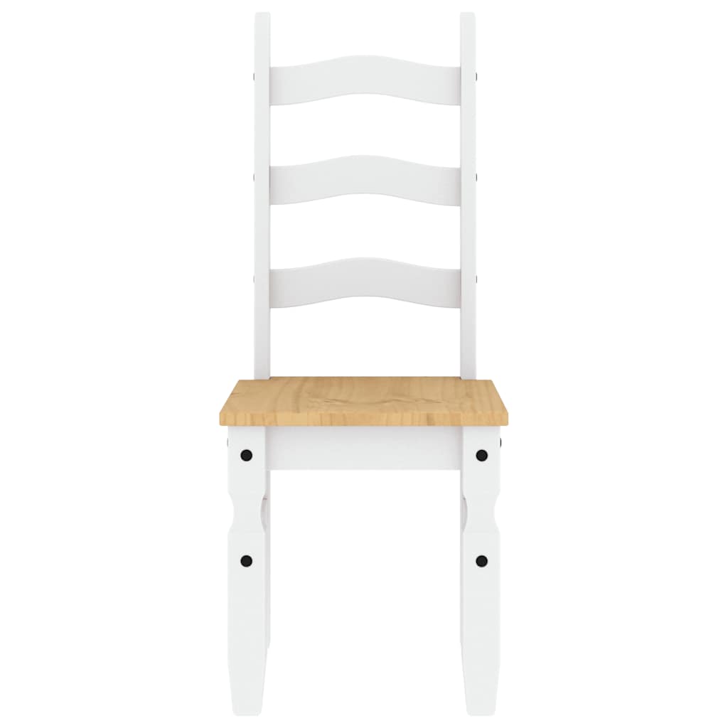 Ensemble à manger PANAMA 7 pcs blanc bois de pin massif - XIOS