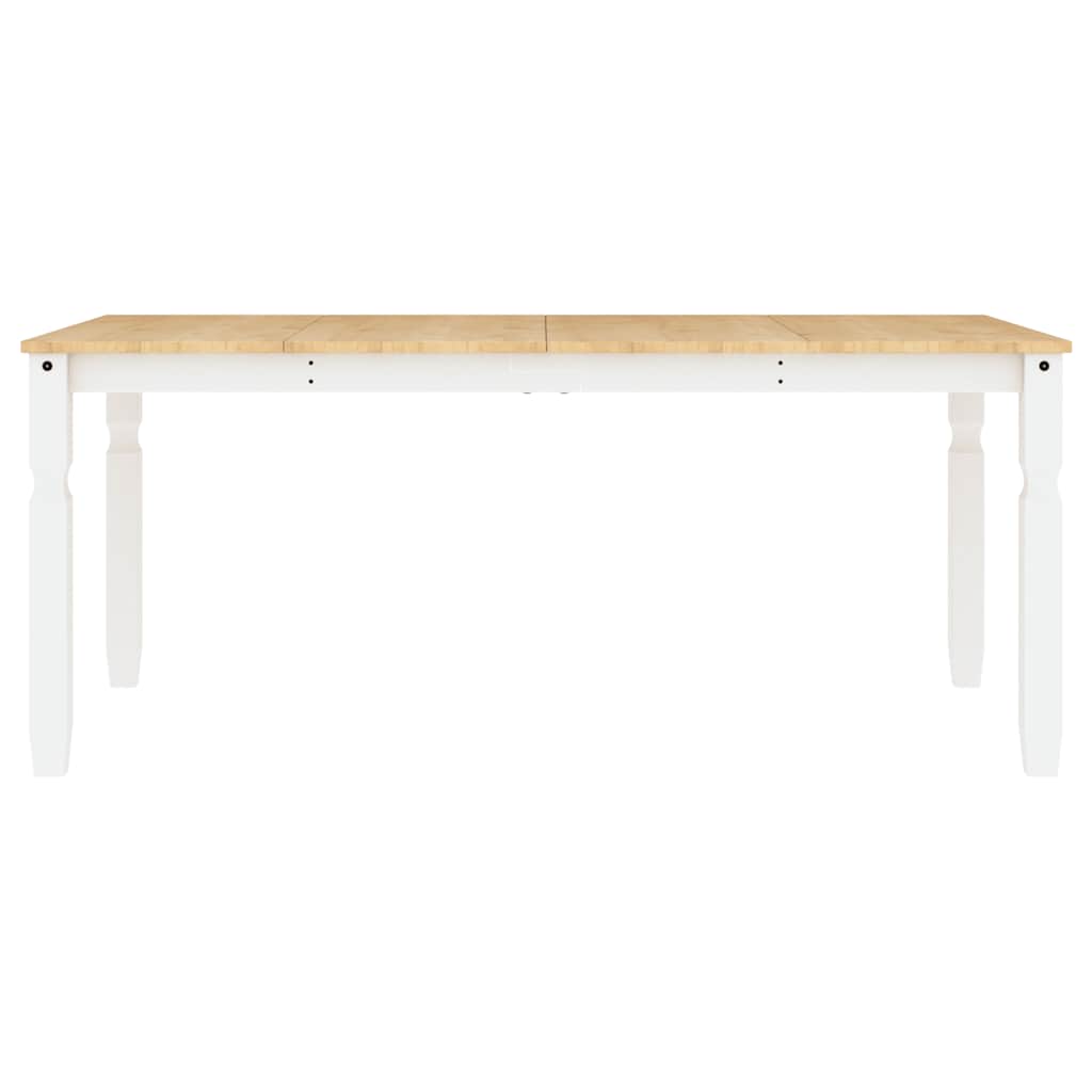Ensemble à manger PANAMA 7 pcs blanc bois de pin massif - XIOS