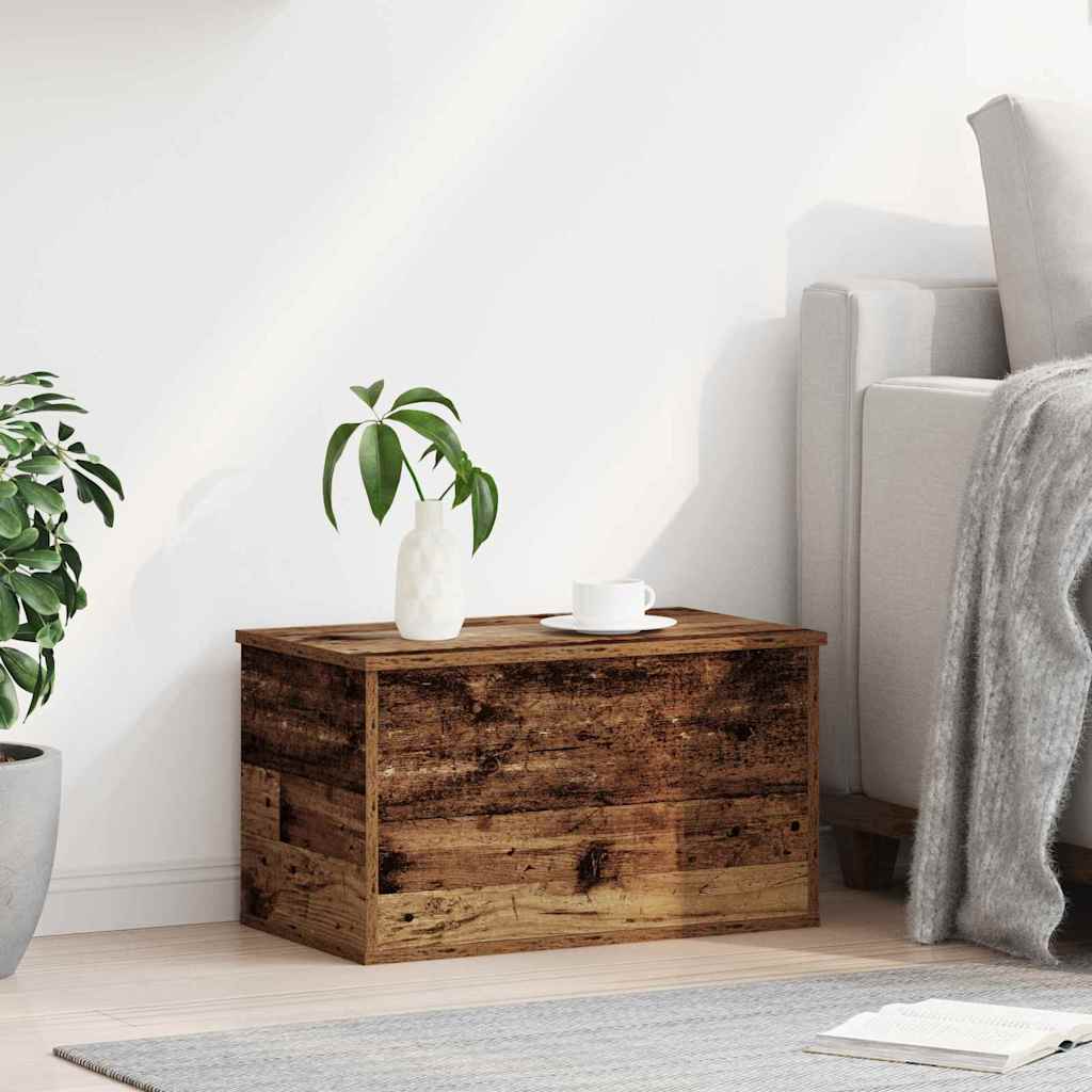 Boîte de Rangement avec stockage Bois Ancien 60 x 35 x 35 cm