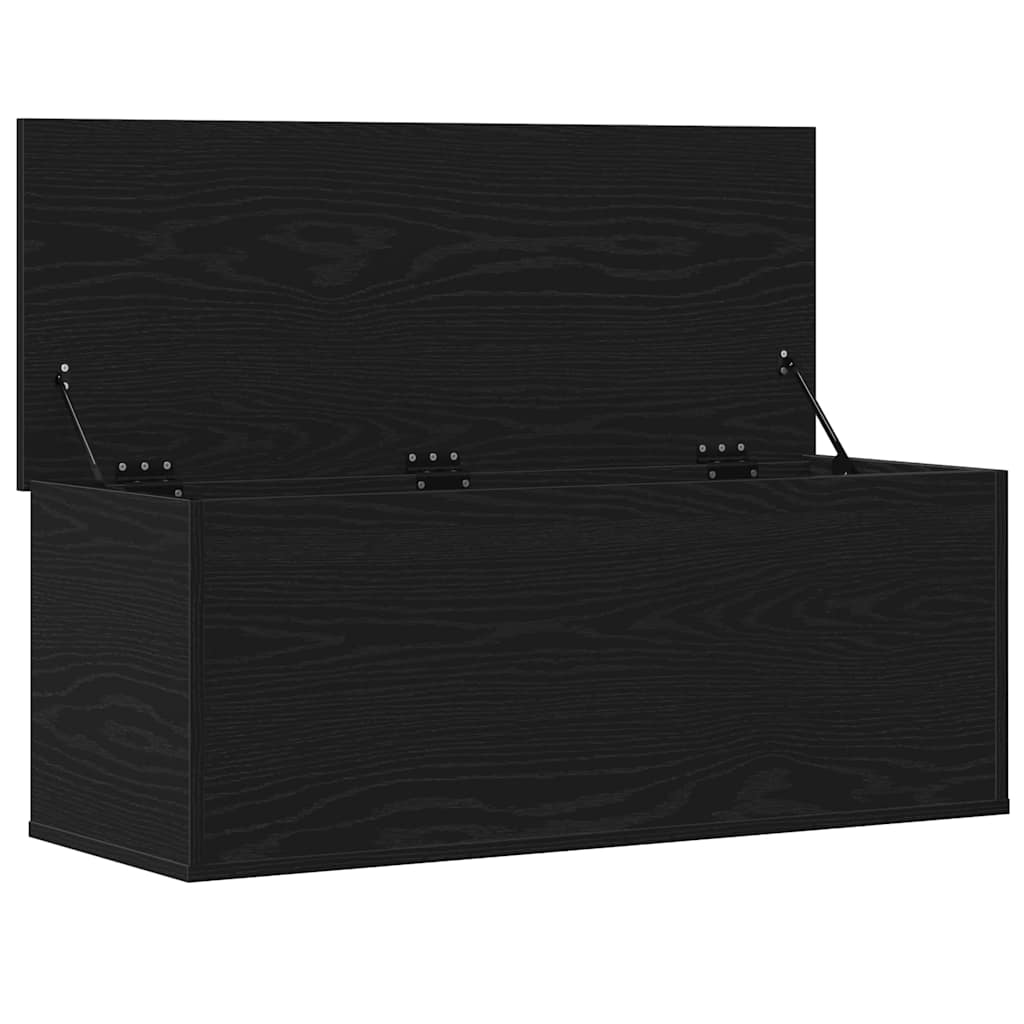 Boîte de Rangement Chêne noir 90 x 35 x 35 cm Bois d'ingénierie