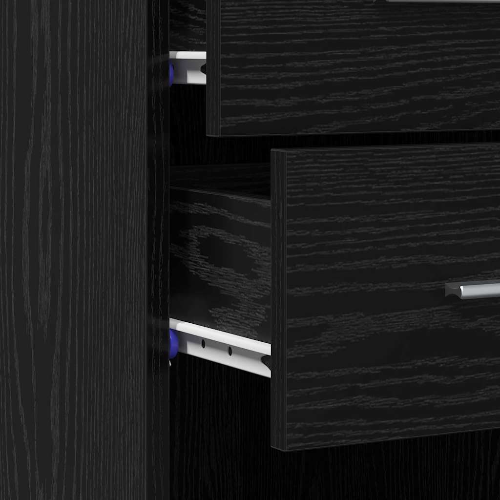 Haut Armoire Chêne noir 30 x 42.5 x 185 cm Bois d'ingénierie - XIOS