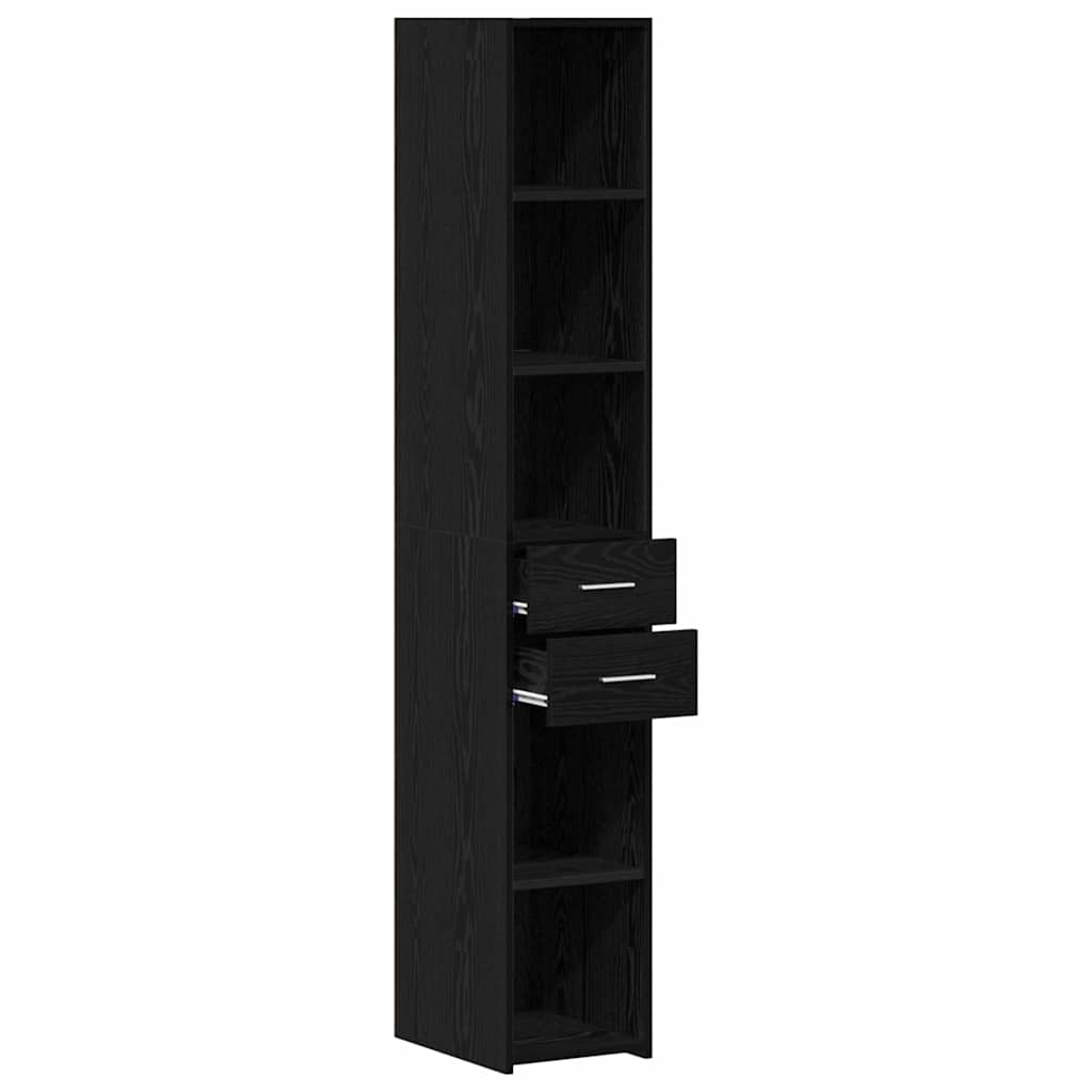 Haut Armoire Chêne noir 30 x 42.5 x 185 cm Bois d'ingénierie - XIOS