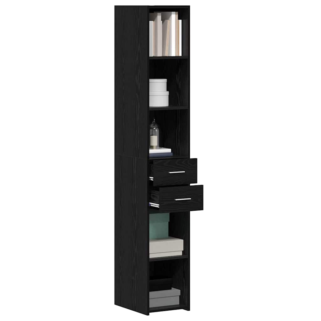 Haut Armoire Chêne noir 30 x 42.5 x 185 cm Bois d'ingénierie - XIOS