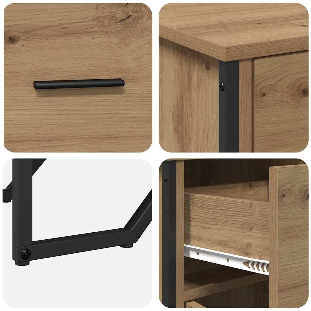 Buffet chêne artisanal 97 x 32.5 x 74.5 cm Bois d'ingénierie - XIOS