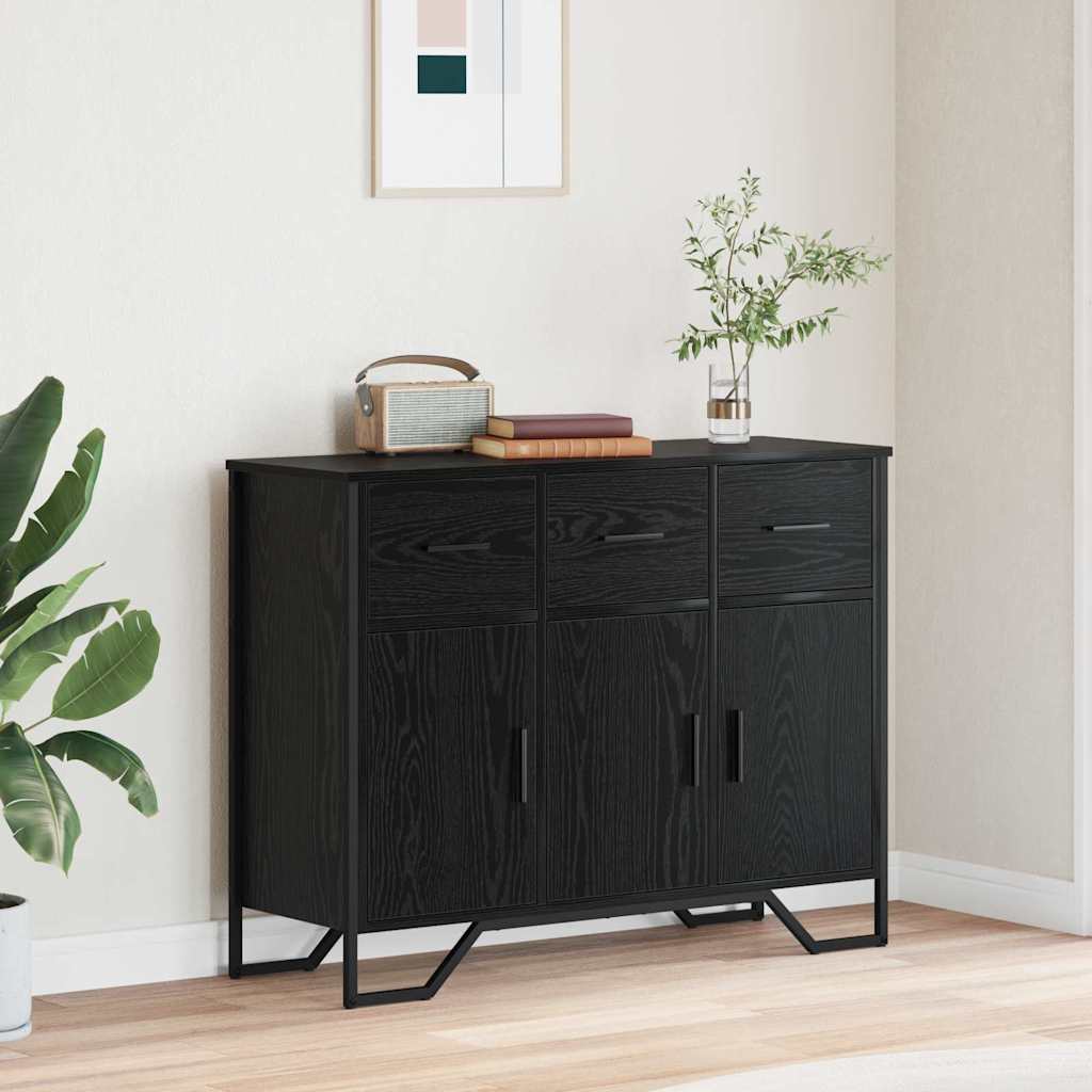 Buffet avec tiroir Chêne noir 97 x 32,5 x 74,5 cm - XIOS