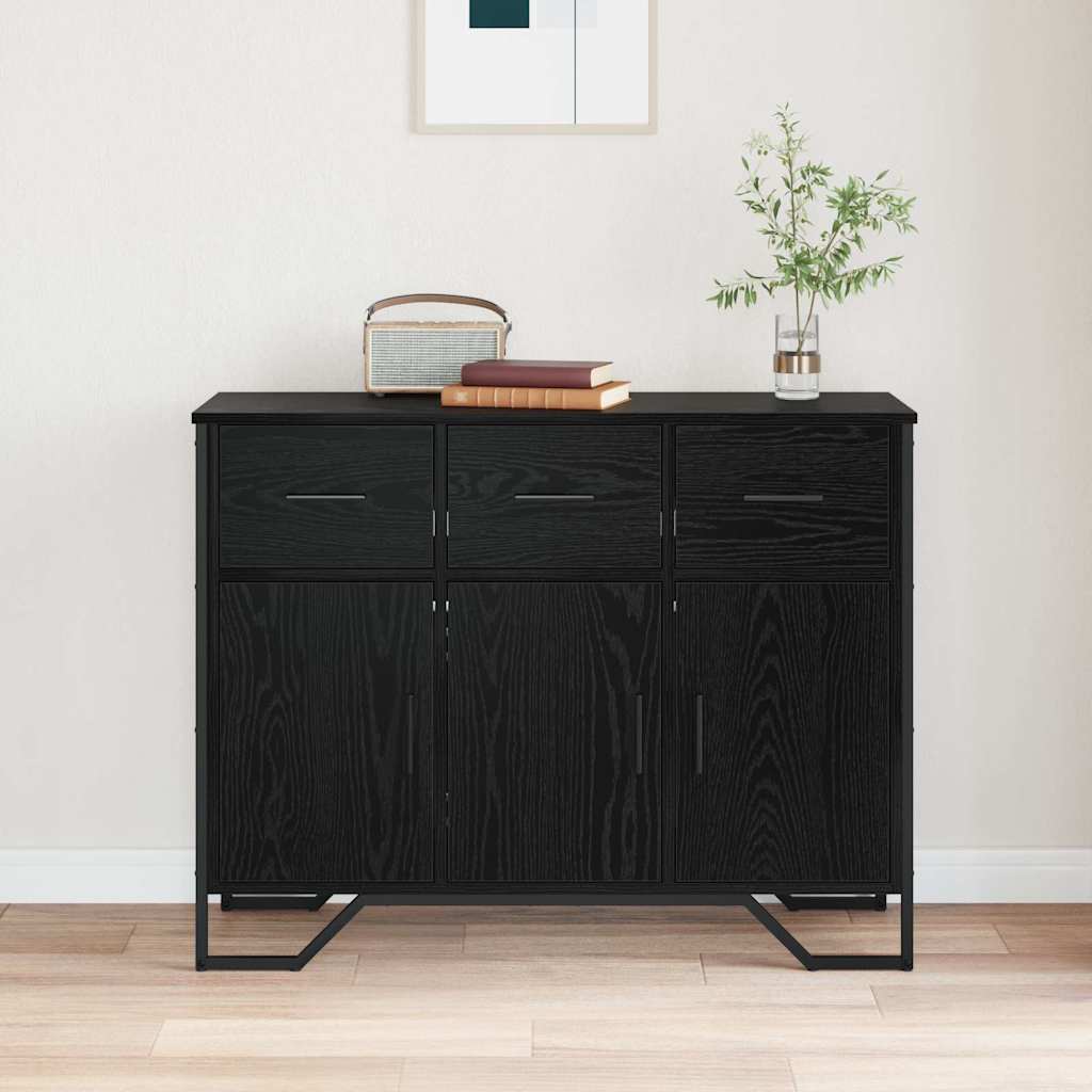 Buffet avec tiroir Chêne noir 97 x 32,5 x 74,5 cm - XIOS