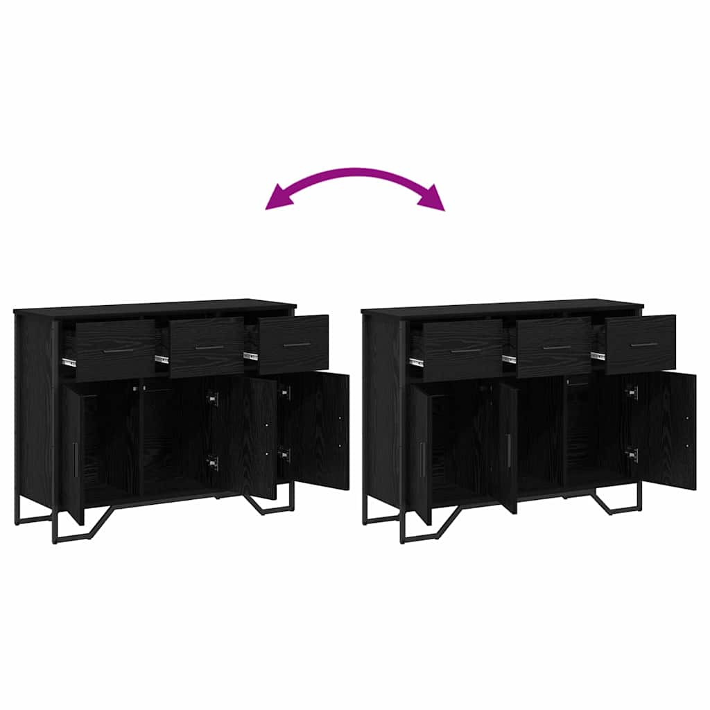 Buffet avec tiroir Chêne noir 97 x 32,5 x 74,5 cm - XIOS