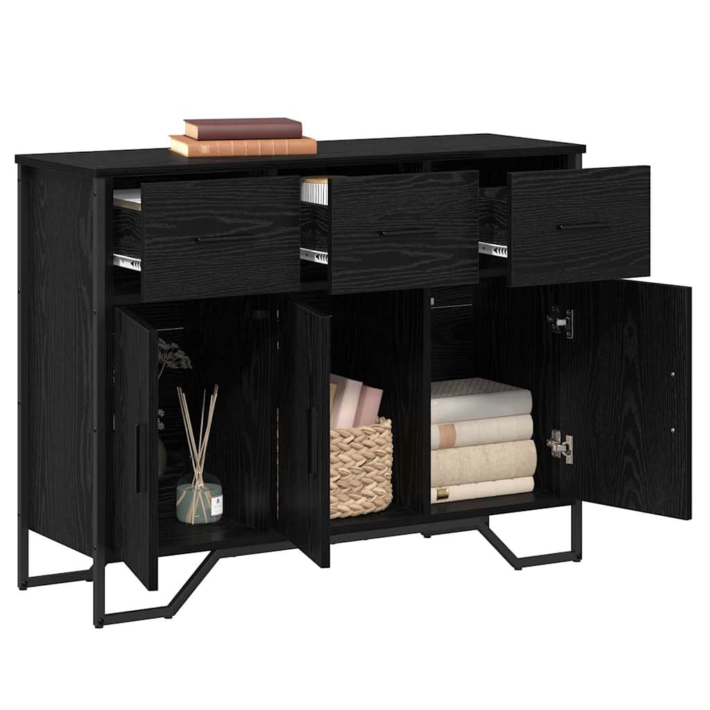 Buffet avec tiroir Chêne noir 97 x 32,5 x 74,5 cm - XIOS
