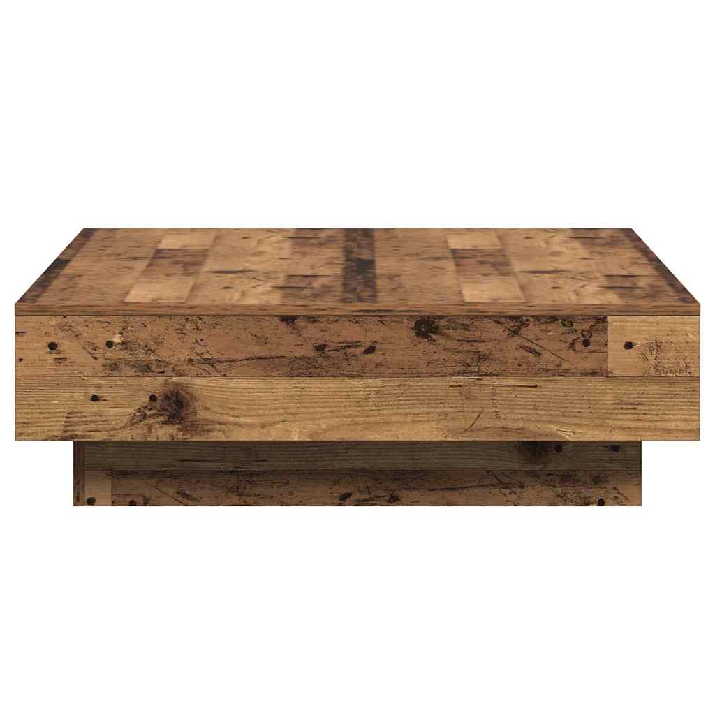 Table basse Bois ancien 90 x 90 x 28 cm Bois d'ingénierie - XIOS