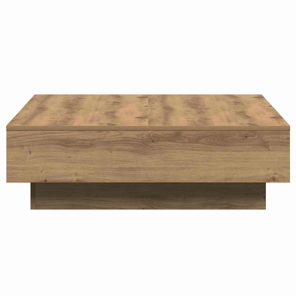 Table basse Chêne artisanal 90 x 90 x 28 cm Bois d'ingénierie - XIOS