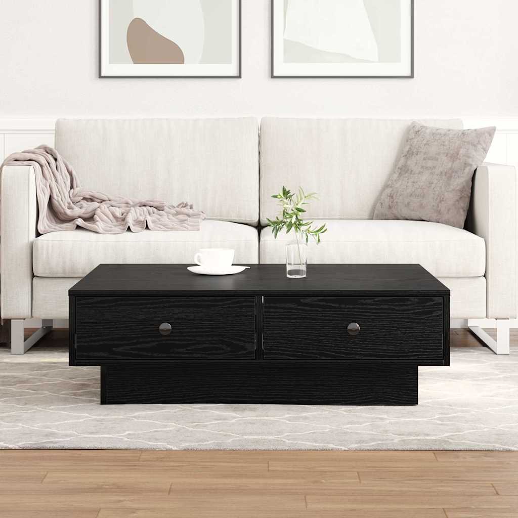 Table basse Chêne noir 90 x 90 x 28 cm Bois d'ingénierie - XIOS
