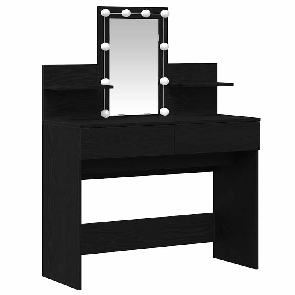 Table de Toilette avec tiroir Chêne noir 100 x 40 x 130 cm - XIOS
