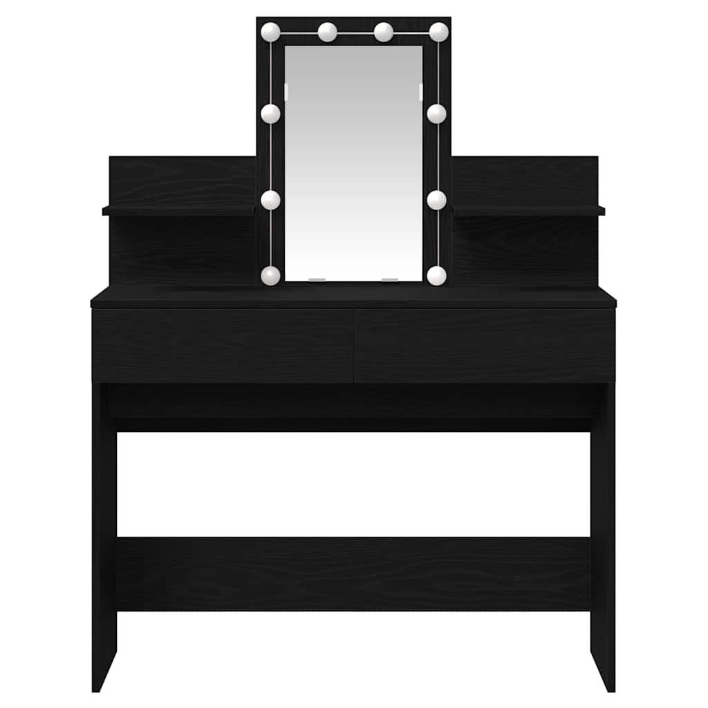 Table de Toilette avec tiroir Chêne noir 100 x 40 x 130 cm - XIOS