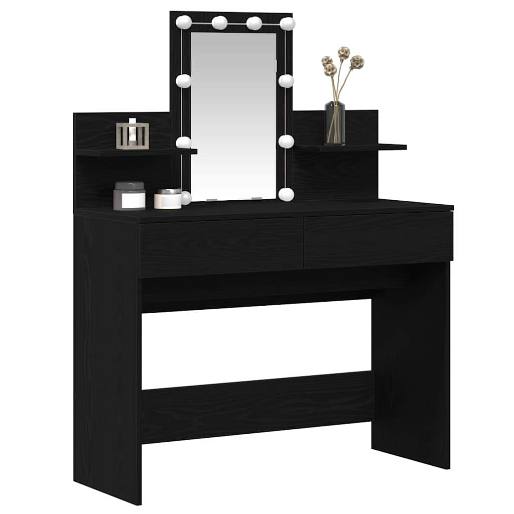 Table de Toilette avec tiroir Chêne noir 100 x 40 x 130 cm - XIOS
