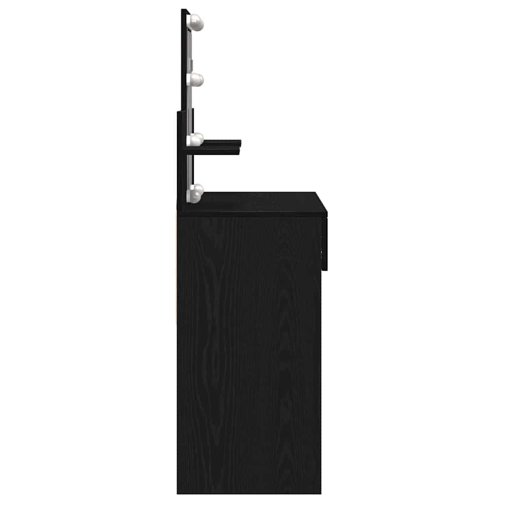 Table de Toilette avec tiroir Chêne noir 100 x 40 x 130 cm - XIOS