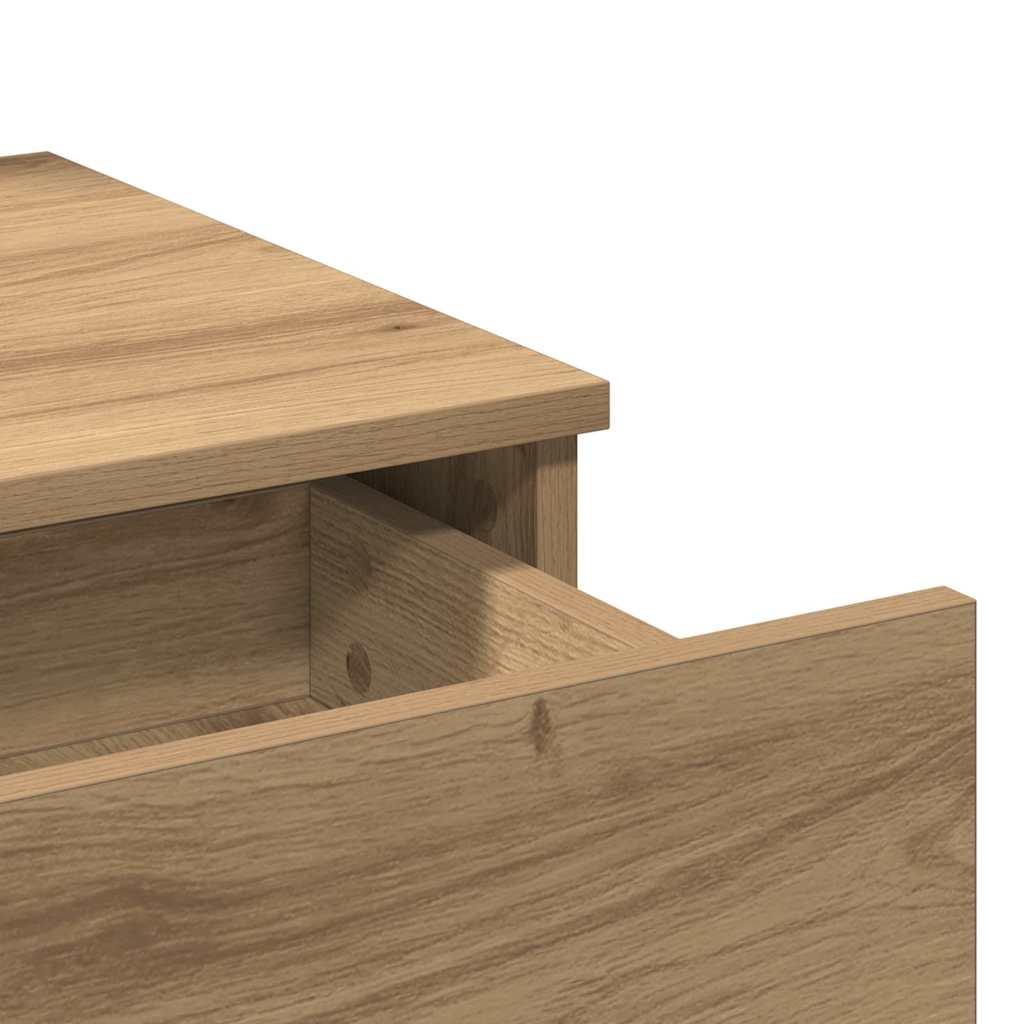 Table de Toilette avec tiroir Chêne artisanal 100 x 40 x 120 cm - XIOS