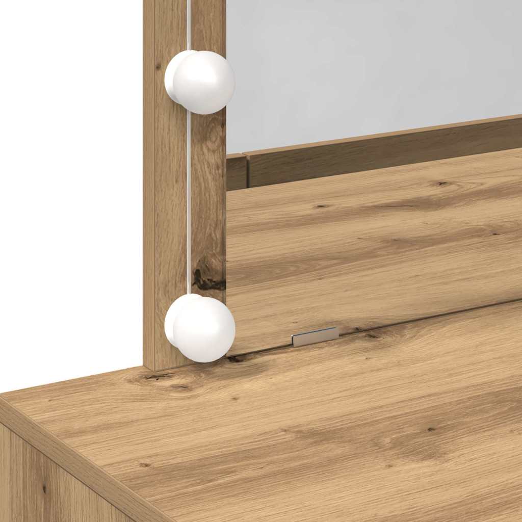 Table de Toilette avec tiroir Chêne artisanal 100 x 40 x 120 cm - XIOS