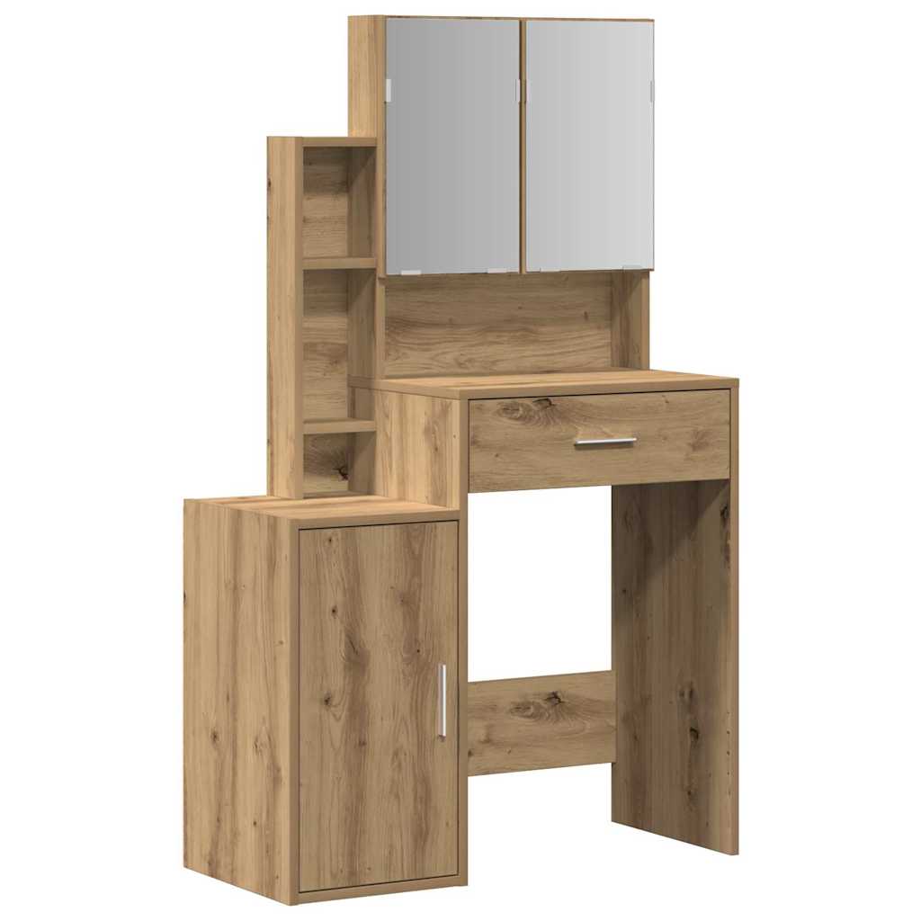 Table de Toilette avec tiroir Chêne artisanal 80 x 35 x 132 cm - XIOS