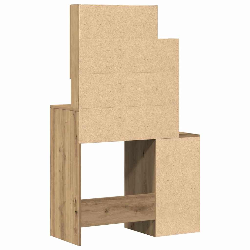Table de Toilette avec tiroir Chêne artisanal 80 x 35 x 132 cm - XIOS