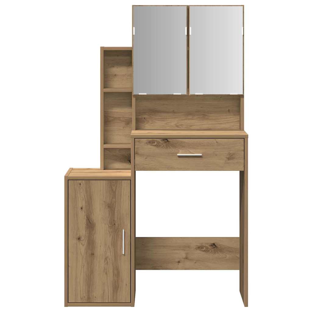 Table de Toilette avec tiroir Chêne artisanal 80 x 35 x 132 cm - XIOS