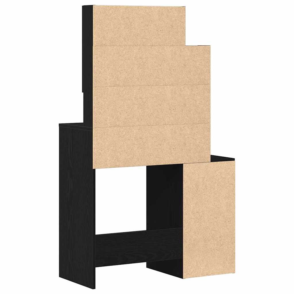 Coiffeuse Chêne noir 80 x 35 x 132 cm Bois d'ingénierie - XIOS