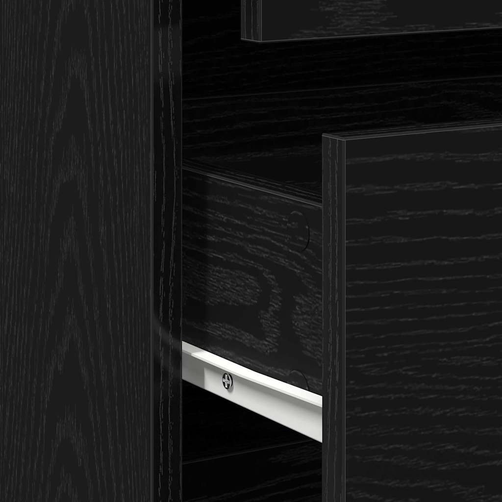 Armoire à tiroirs Noir 40 x 41 x 76 cm Bois d'ingénierie - XIOS