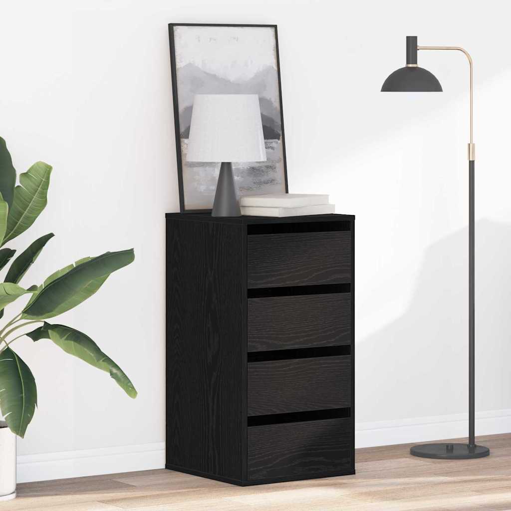 Armoire à tiroirs Noir 40 x 41 x 76 cm Bois d'ingénierie - XIOS