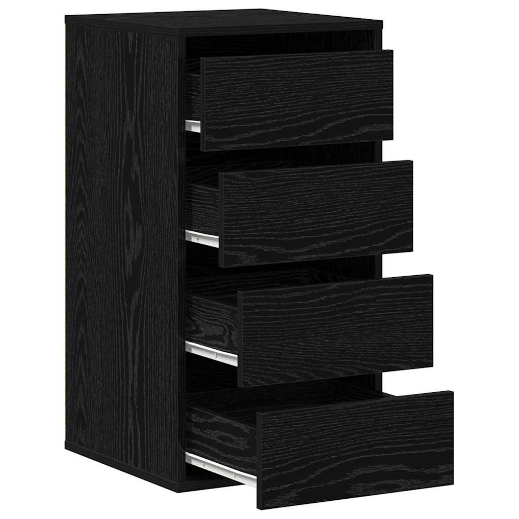 Armoire à tiroirs Noir 40 x 41 x 76 cm Bois d'ingénierie - XIOS