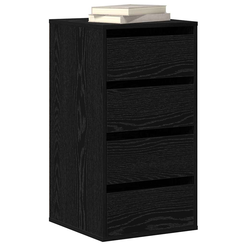 Armoire à tiroirs Noir 40 x 41 x 76 cm Bois d'ingénierie - XIOS