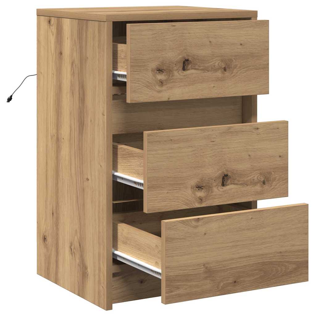 Cabinet de chevet Chêne artisanal 38 x 34 x 61 cm - XIOS