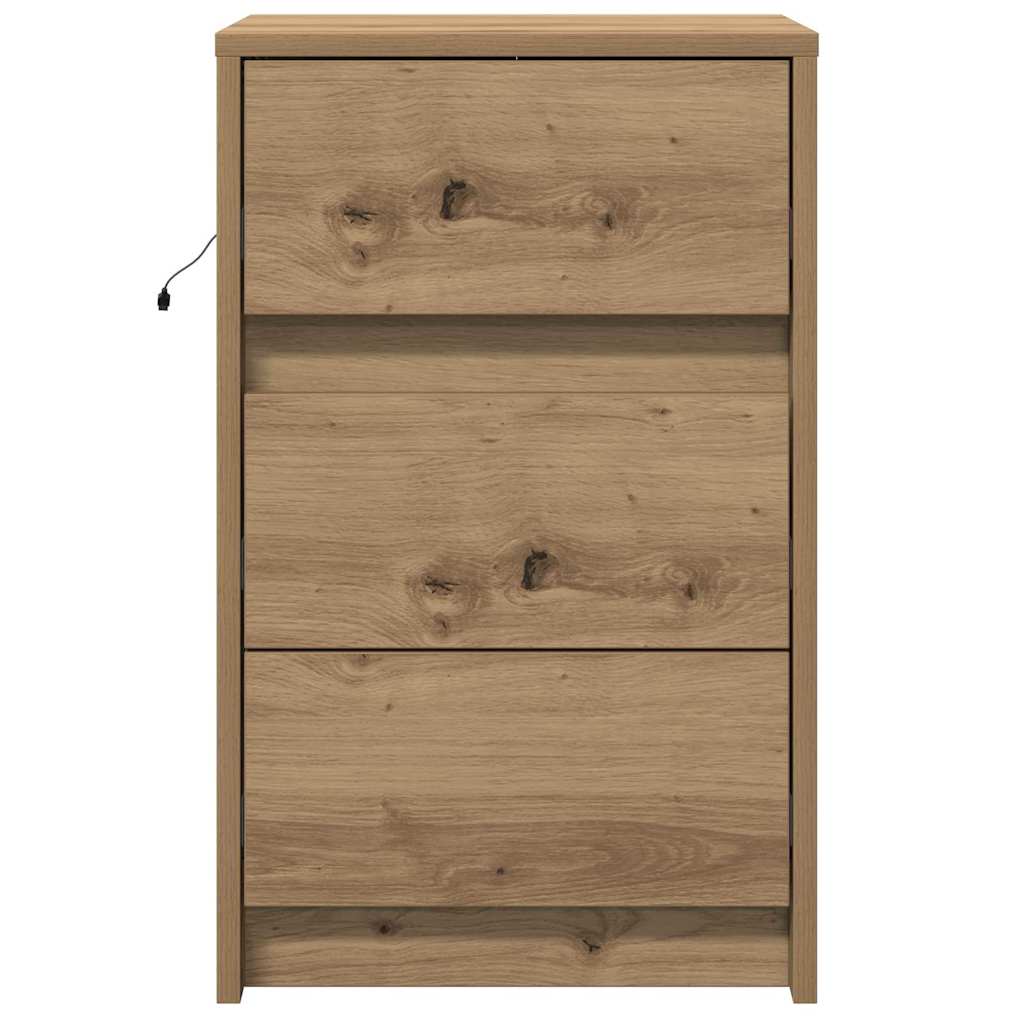 Cabinet de chevet Chêne artisanal 38 x 34 x 61 cm - XIOS