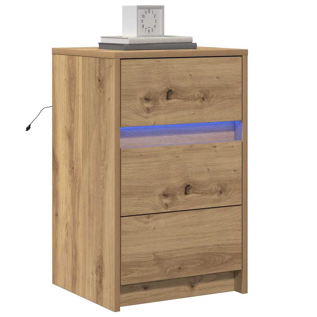Cabinet de chevet Chêne artisanal 38 x 34 x 61 cm - XIOS