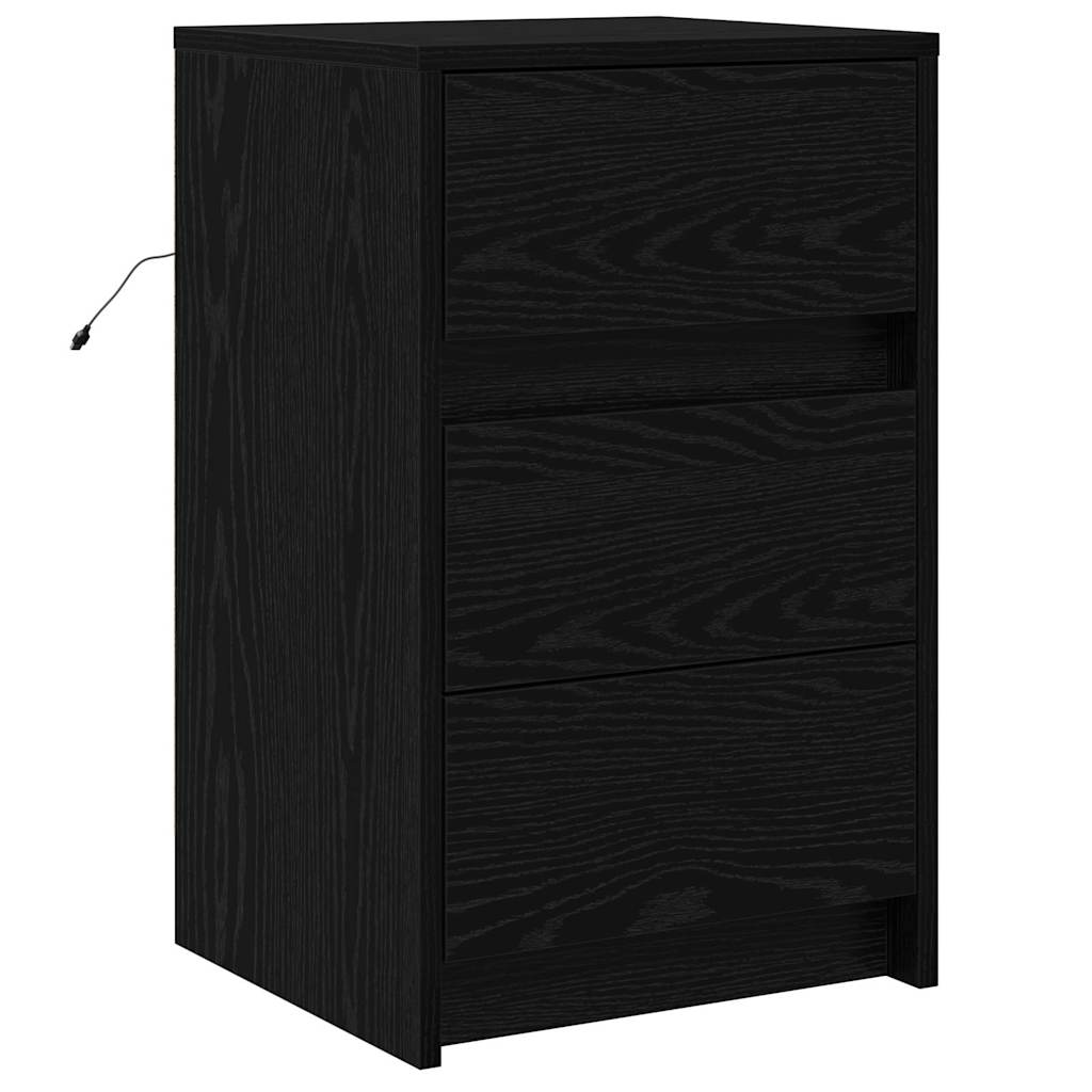 Cabinet de chevet Chêne noir 38 x 34 x 61 cm Bois d'ingénierie