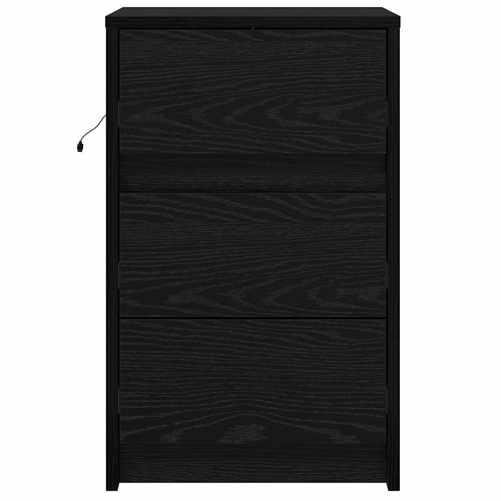 Cabinet de chevet Chêne noir 38 x 34 x 61 cm Bois d'ingénierie - XIOS