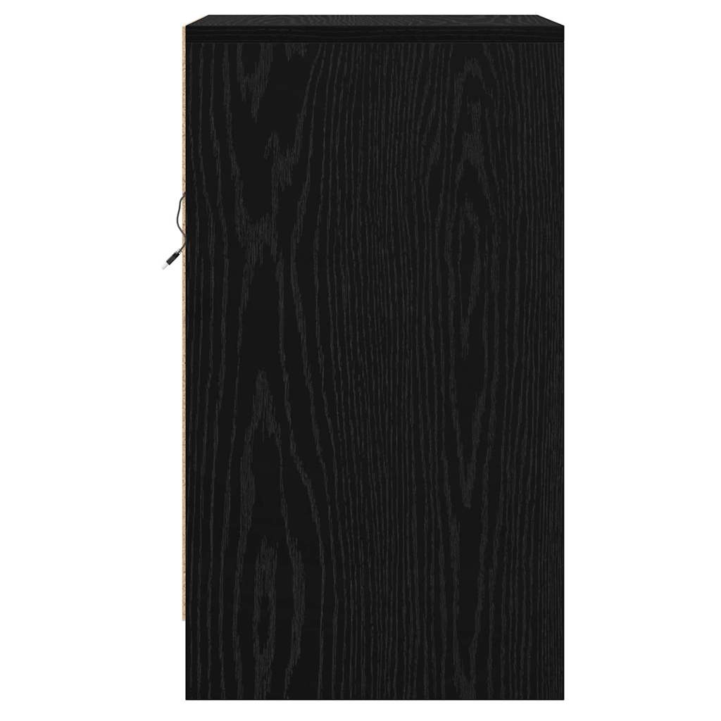 Cabinet de chevet Chêne noir 38 x 34 x 61 cm Bois d'ingénierie - XIOS
