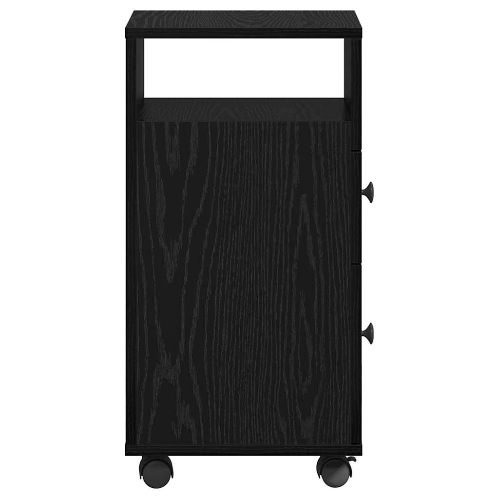 Ensemble de mobilier de salle de bain avec roue Chêne noir - XIOS