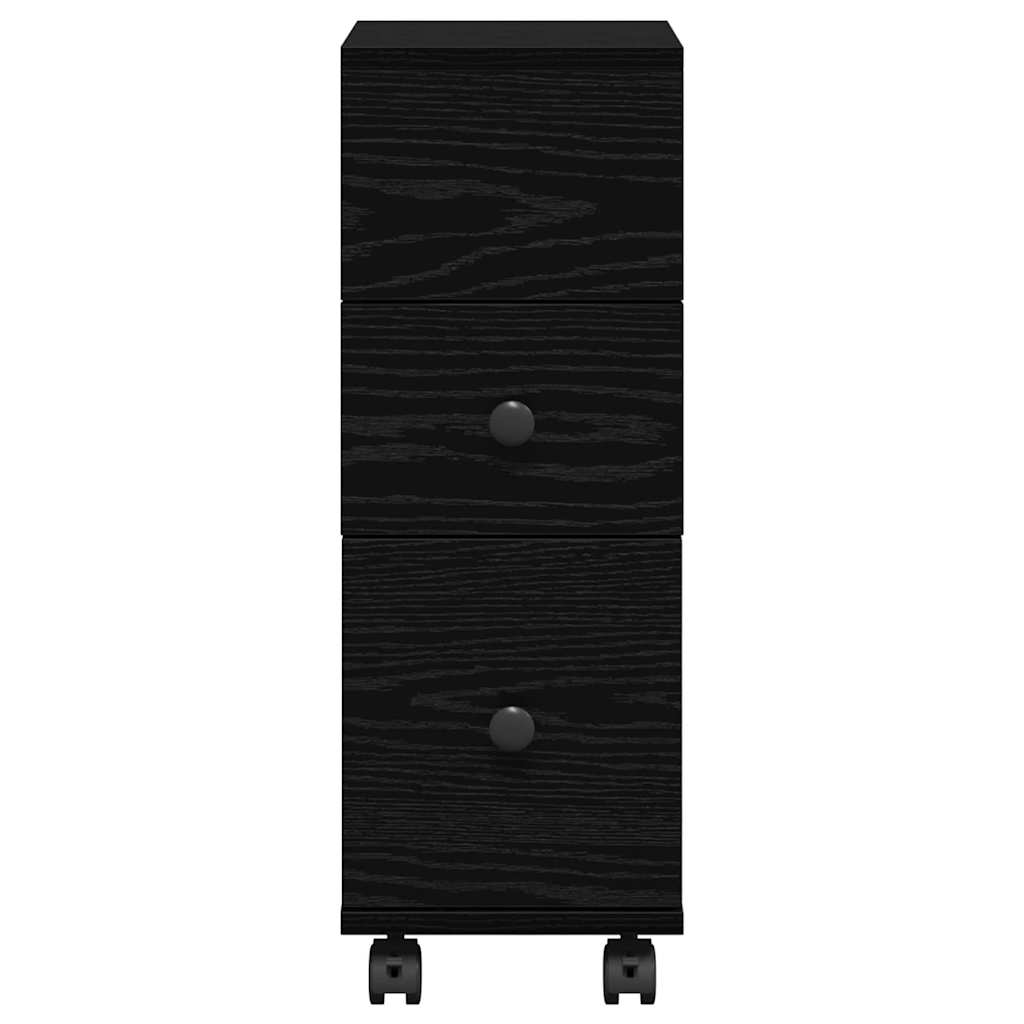 Ensemble de mobilier de salle de bain avec roue Chêne noir - XIOS